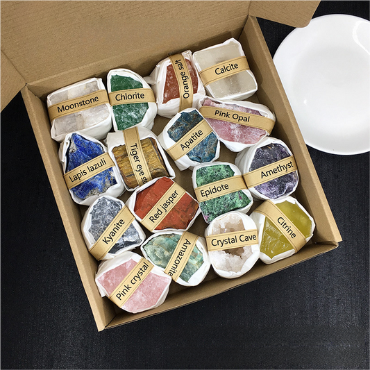 Natural Crystal & Gemstone Collection Set – Healing Stones, Mineral Rock Kit for Decor & Gift