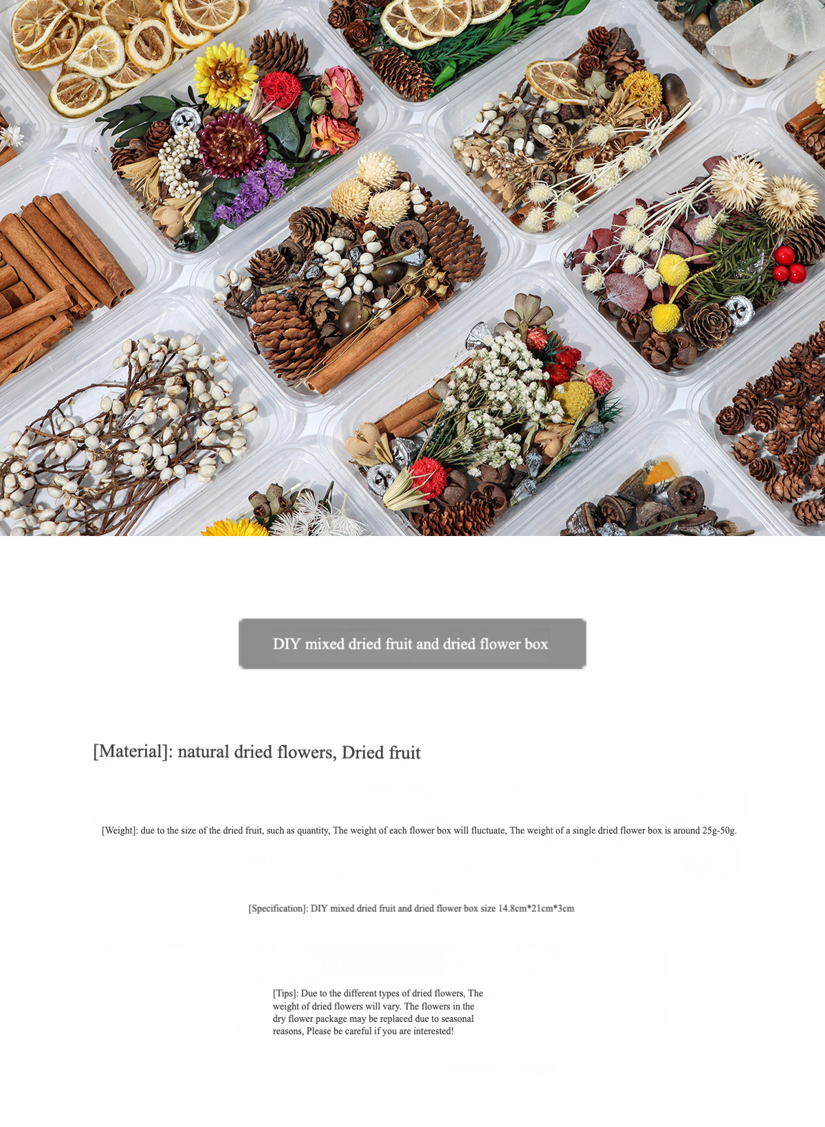 Dried Flowers & Fruit Mix – Natural DIY Candle & Craft Kit