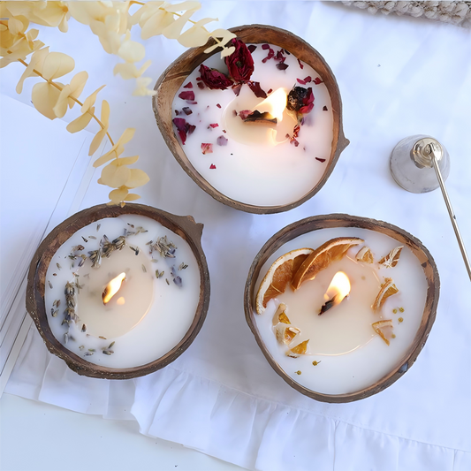 🥥 Coconut Bowl Scented Candle – Natural & Handmade