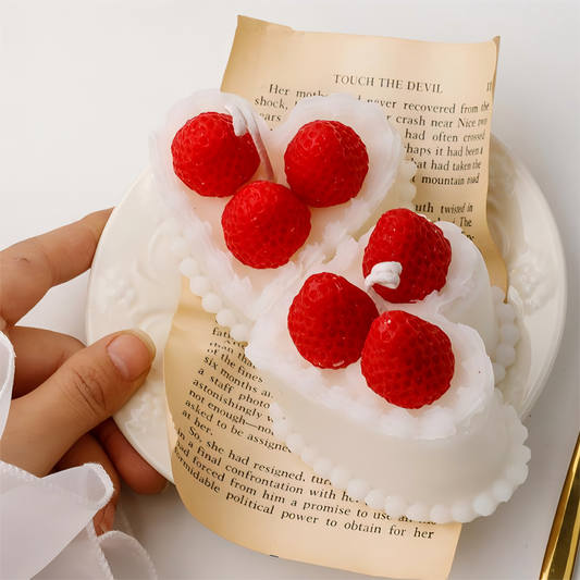 Strawberry Cake Candle – Sweet Dessert-Style Scented Candle