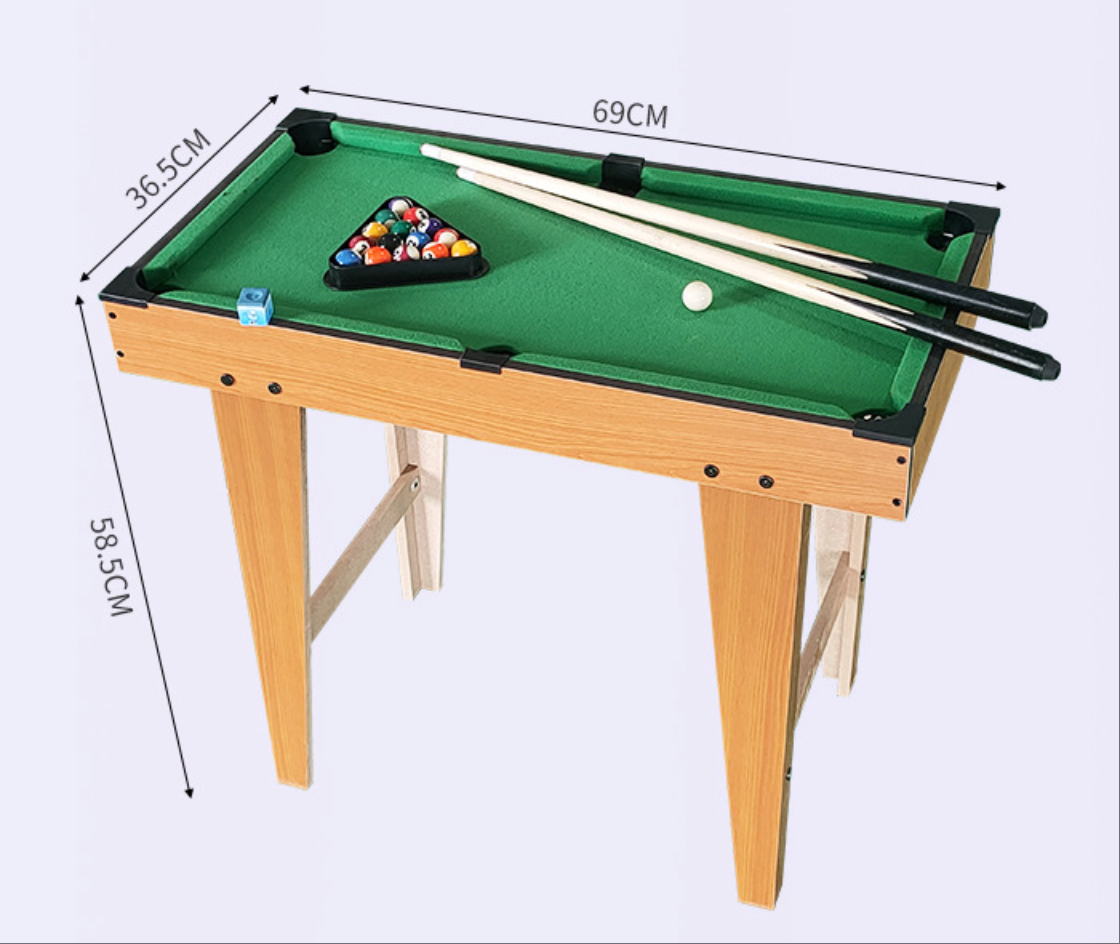 Mini Billiards Table for Kids – Foldable Wooden Pool Table Toy Set with Cues & Balls
