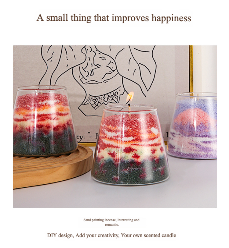 DIY Sand Art Candle Kit – Layered Colors & Scented Creativity