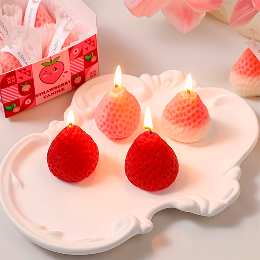 🍓 Strawberry Shaped Scented Candle