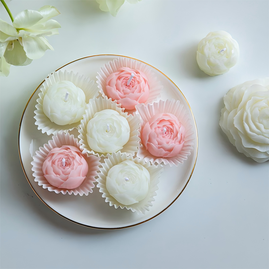 Peony Flower Scented Candle Gift Set – Romantic Floral Candles for Special Occasions