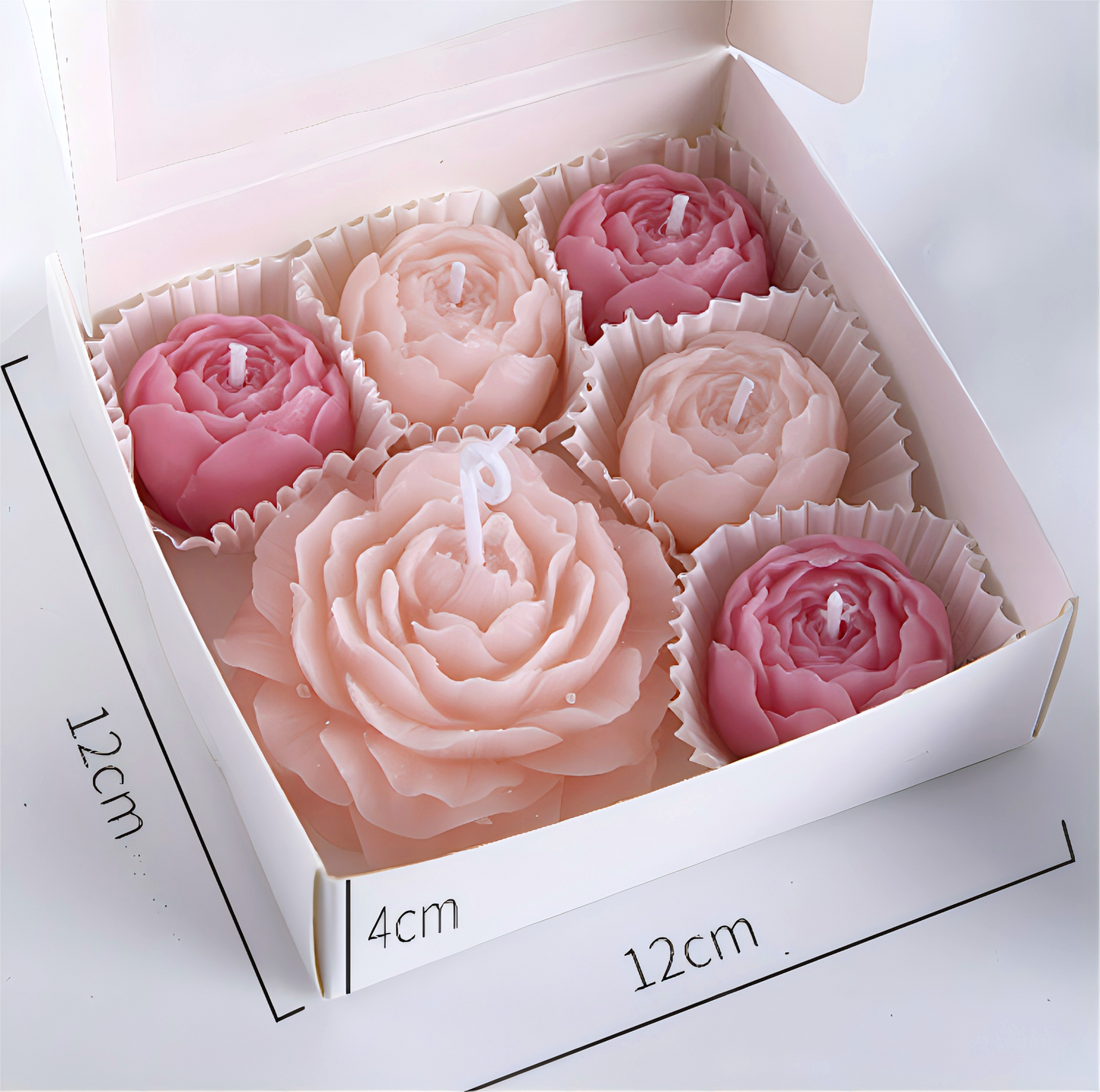 Peony Flower Scented Candle Gift Set – Romantic Floral Candles for Special Occasions