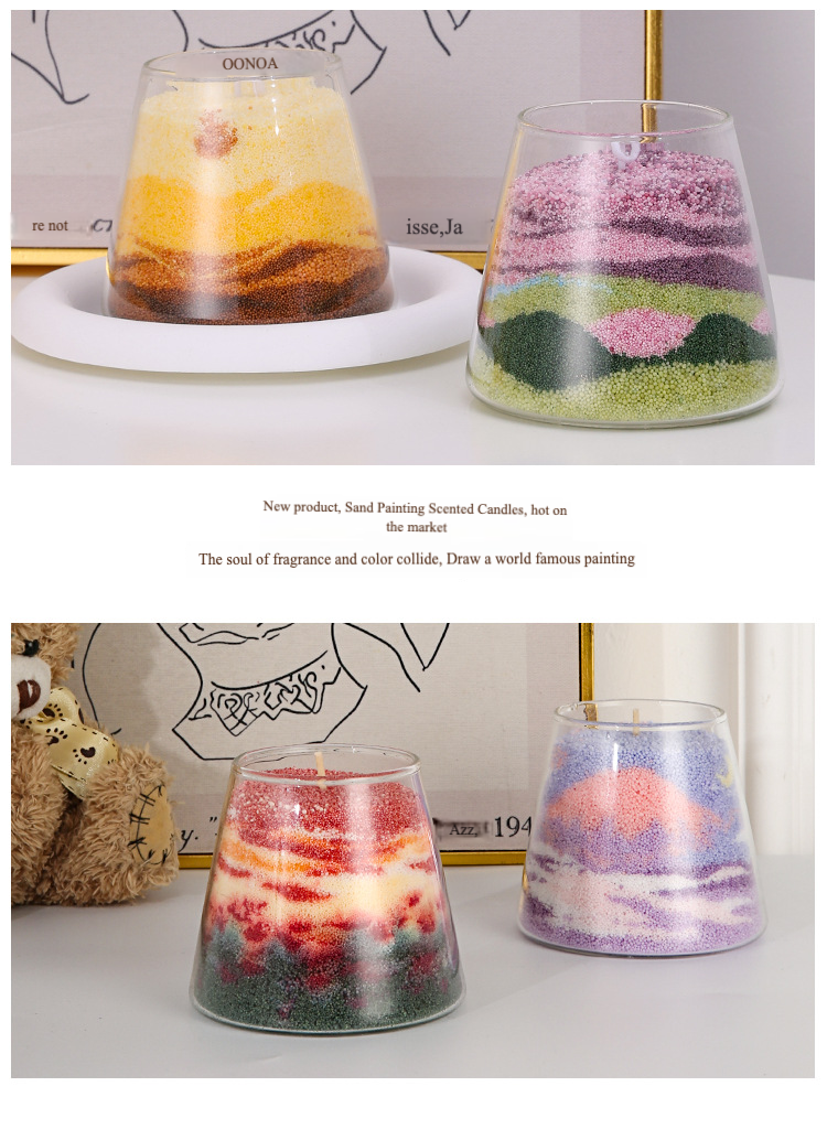 DIY Sand Art Candle Kit – Layered Colors & Scented Creativity