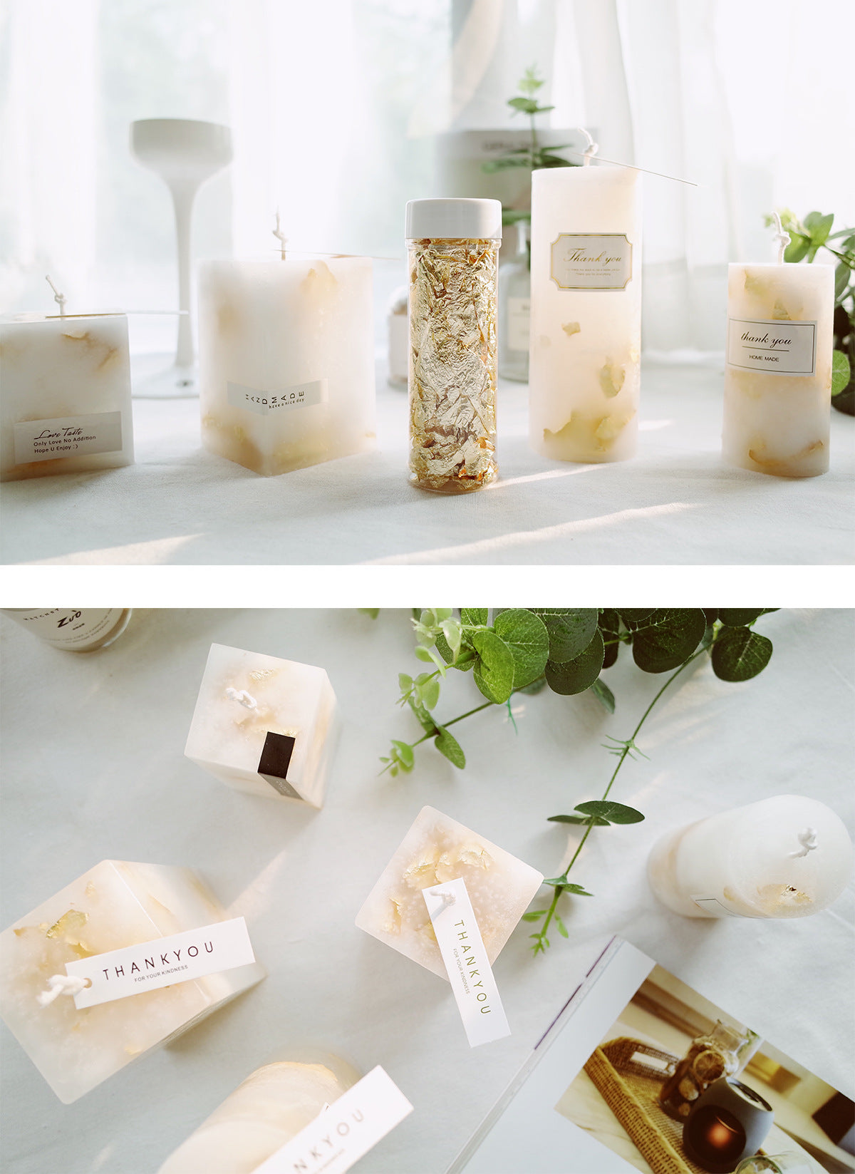 Silver Foil Flakes – Metallic DIY Decor for Candles & Resin