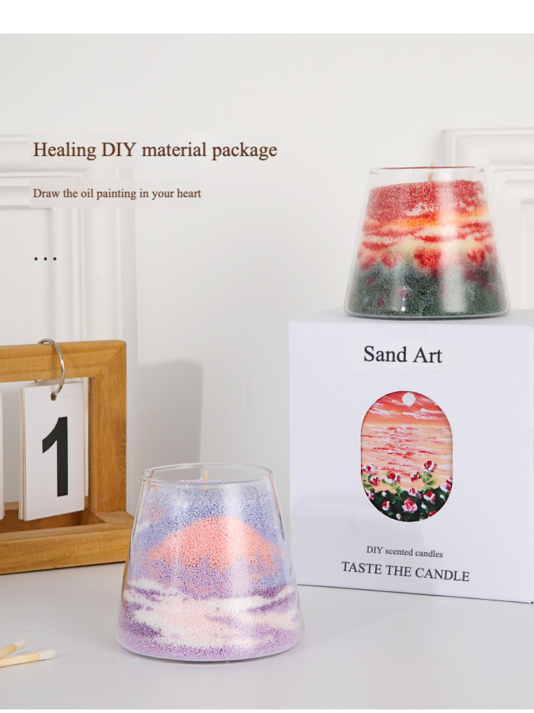 DIY Sand Art Candle Kit – Layered Colors & Scented Creativity