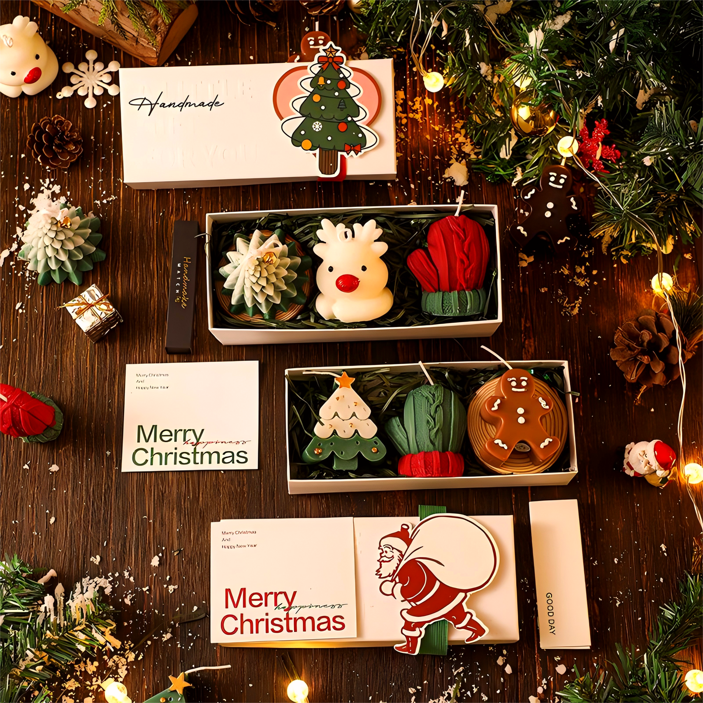Christmas Scented Candle Gift Set – Handmade Festive Candles for Holiday Décor & Gifts