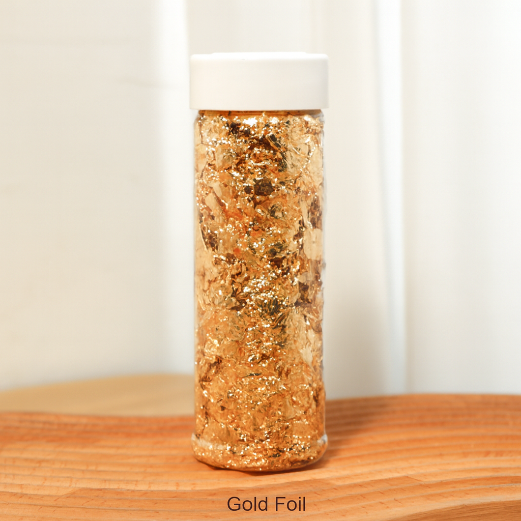 Silver Foil Flakes – Metallic DIY Decor for Candles & Resin