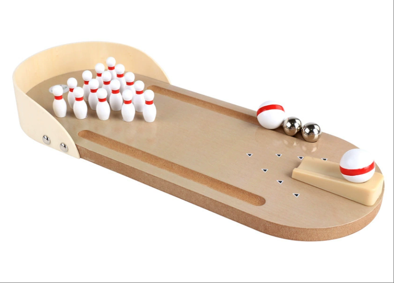 Mini Desktop Bowling Game – Wooden Tabletop Bowling Toy Set for Kids & Family Fun
