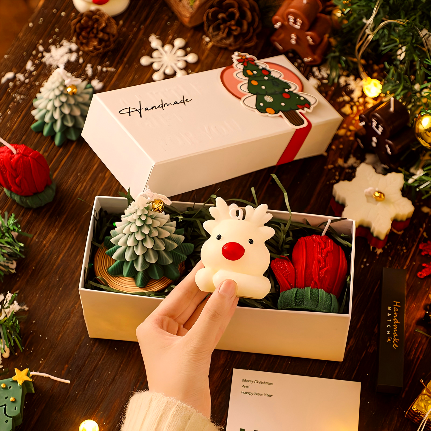 Christmas Scented Candle Gift Set – Handmade Festive Candles for Holiday Décor & Gifts