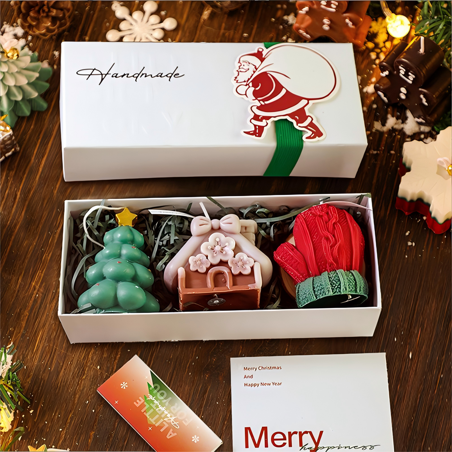 Christmas Scented Candle Gift Set – Handmade Festive Candles for Holiday Décor & Gifts
