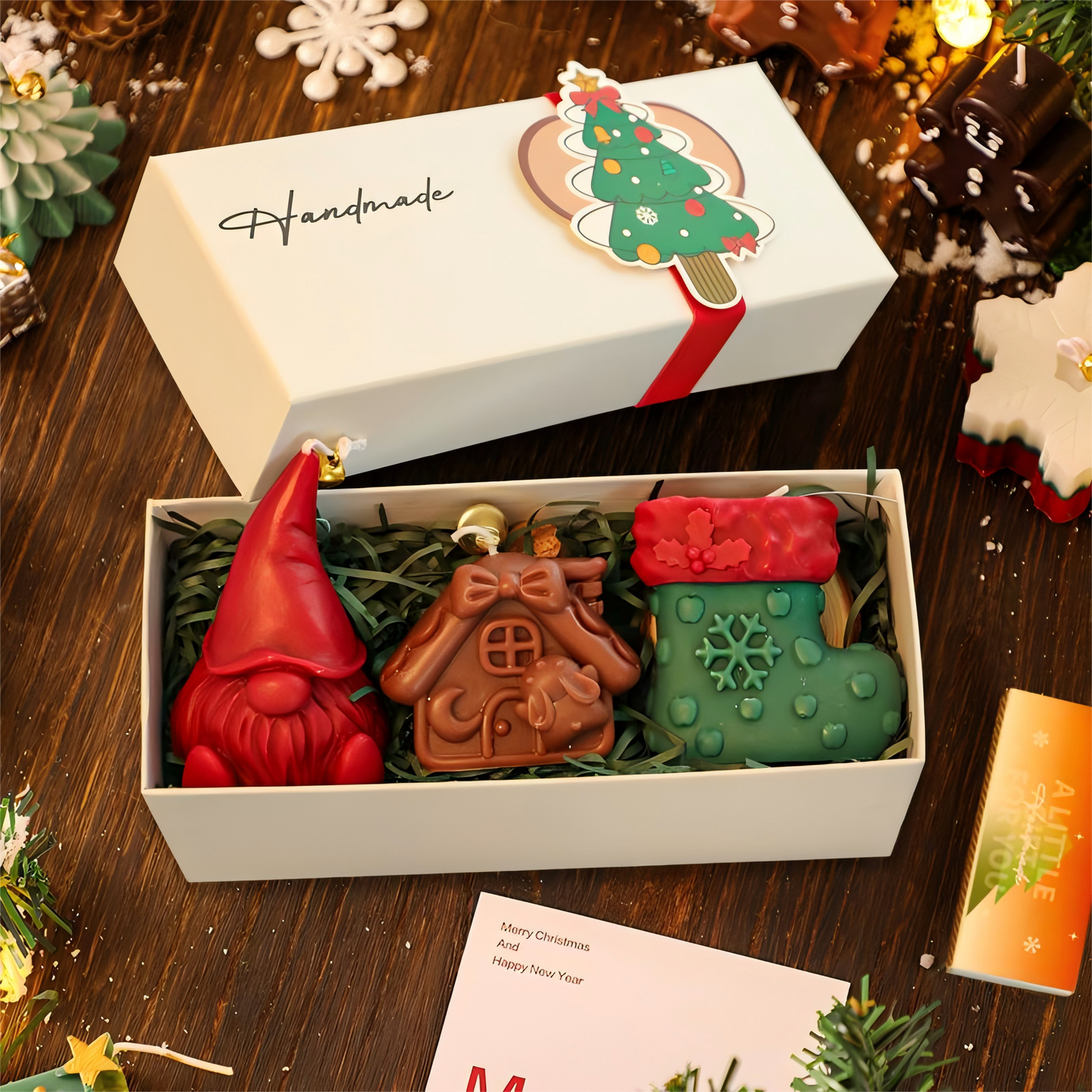 Christmas Scented Candle Gift Set – Handmade Festive Candles for Holiday Décor & Gifts