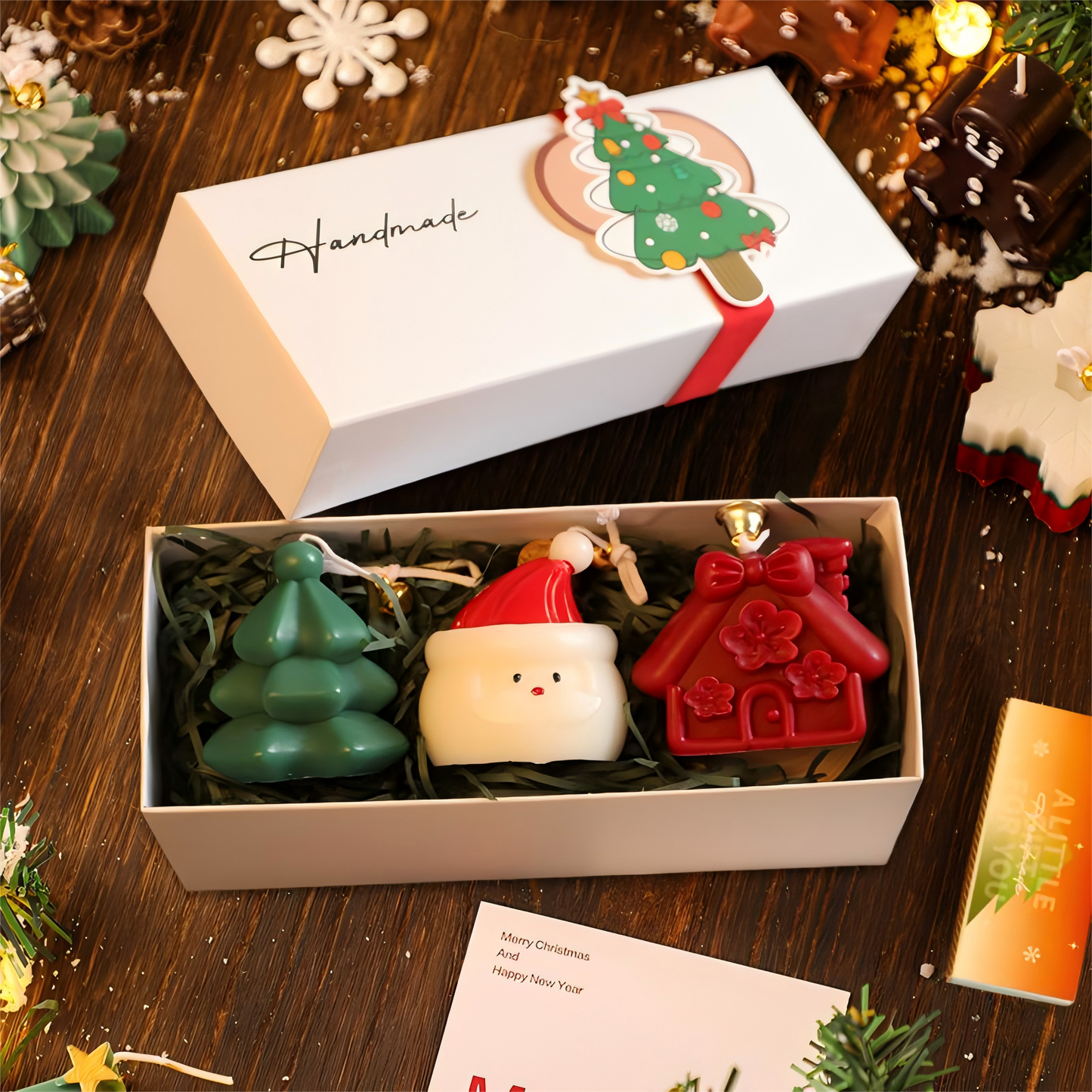 Christmas Scented Candle Gift Set – Handmade Festive Candles for Holiday Décor & Gifts