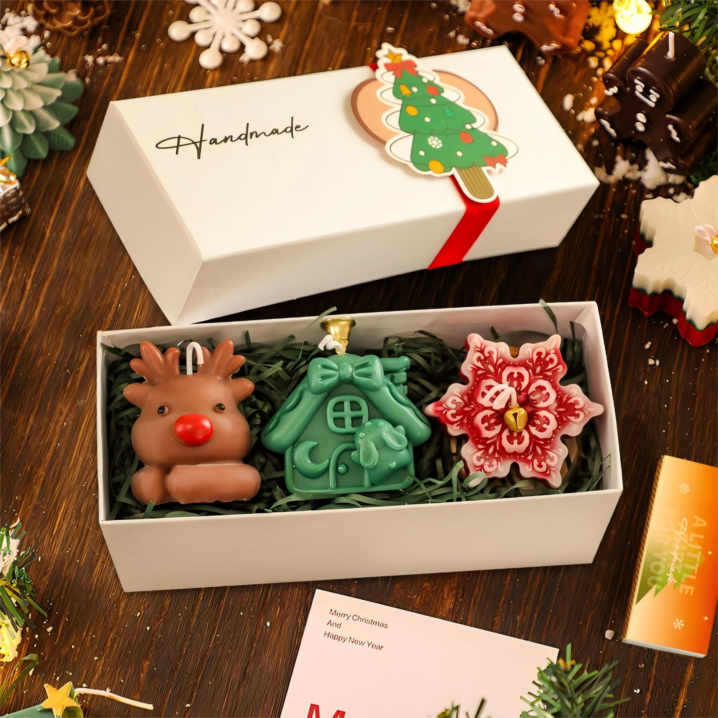 Christmas Scented Candle Gift Set – Handmade Festive Candles for Holiday Décor & Gifts