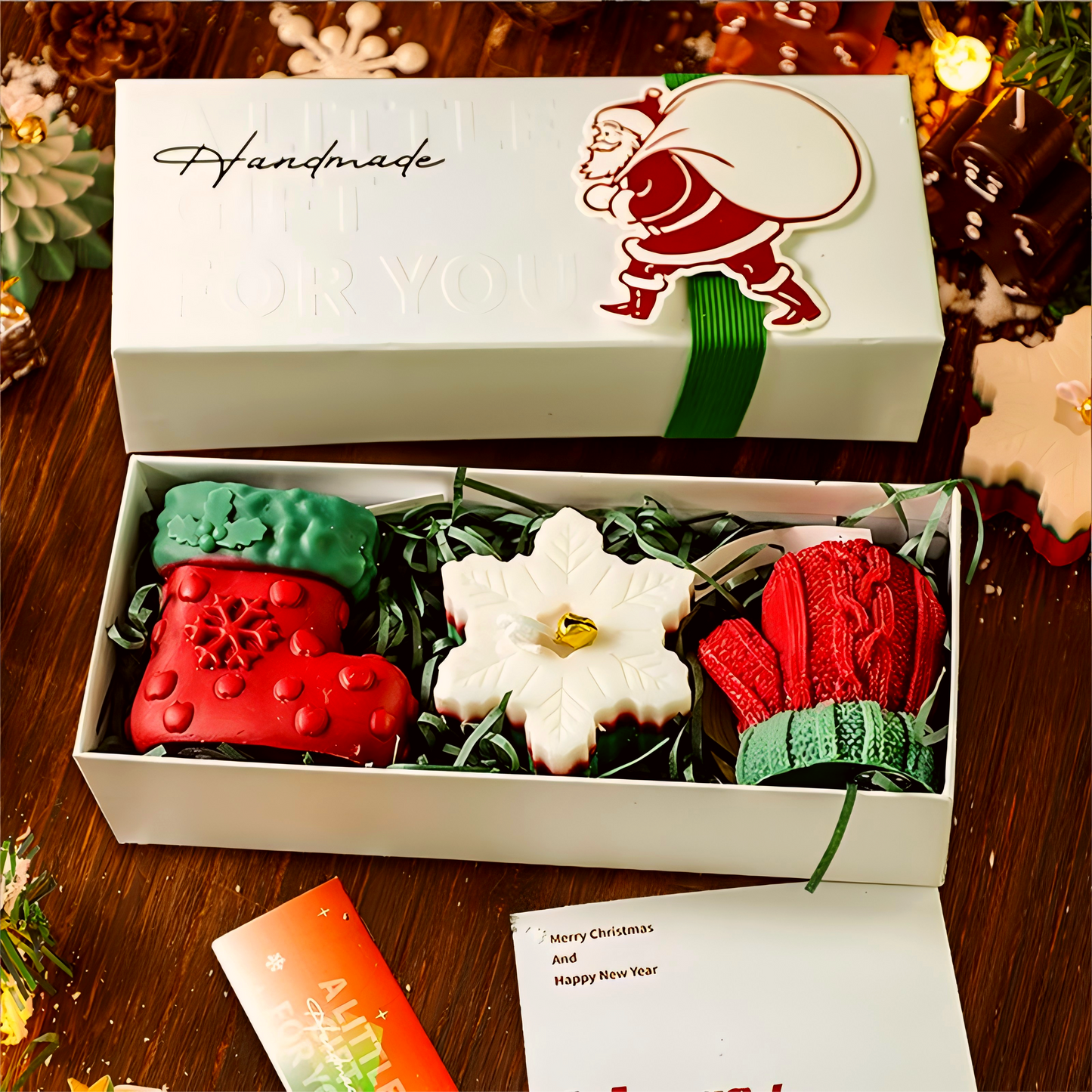 Christmas Scented Candle Gift Set – Handmade Festive Candles for Holiday Décor & Gifts