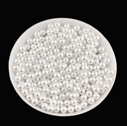 Undrilled Pearl Set (50pcs) – Elegant DIY Candle & Craft Decor