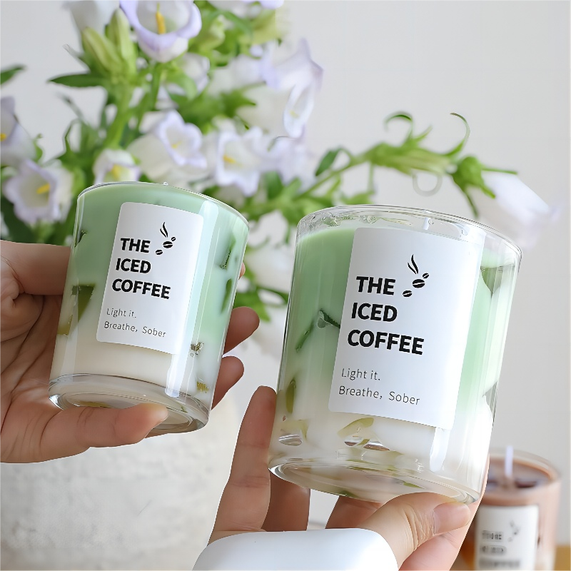 Iced Coffee Candle – Café-Inspired Scented Jar