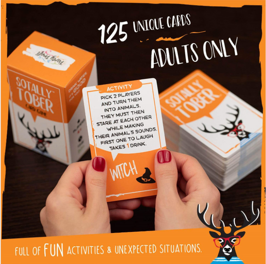 Sotally Tober – Hilarious Adult Drinking Card Game for Parties & Game Nights