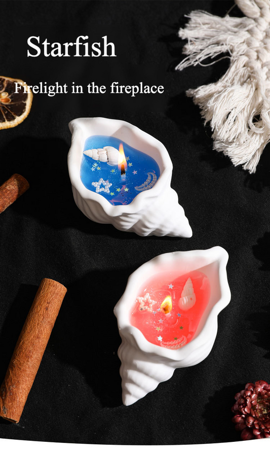 Seashell Gel Candle – Handmade Ocean-Inspired Decorative Candle