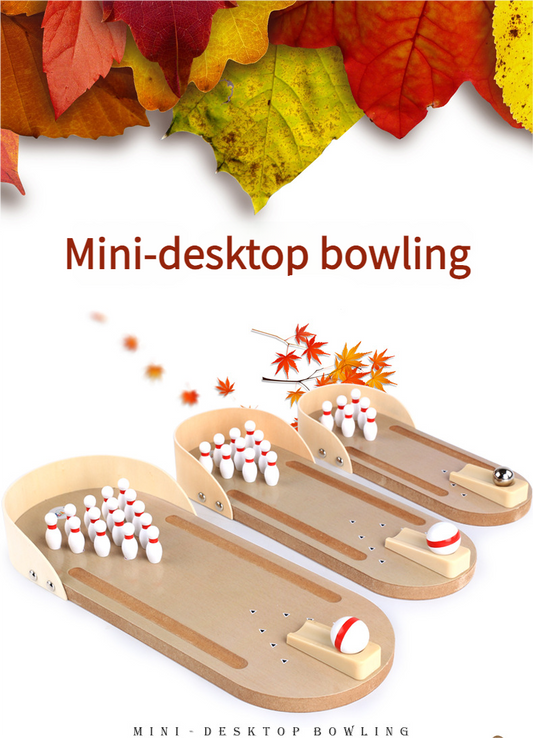 Mini Desktop Bowling Game – Wooden Tabletop Bowling Toy Set for Kids & Family Fun