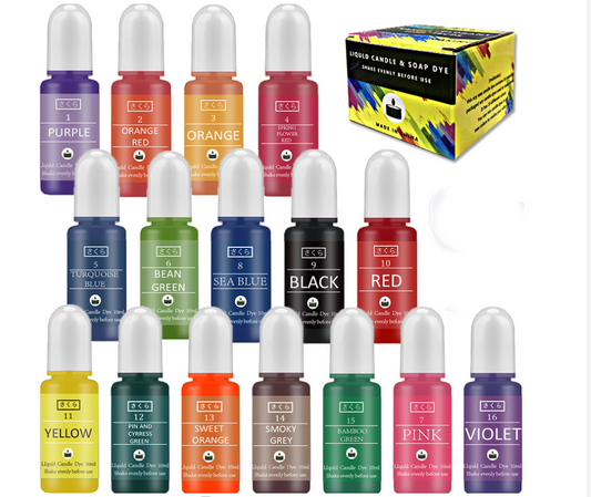 Candle Wax Dye Set (16 Colors) – Vibrant DIY Candle Colorants