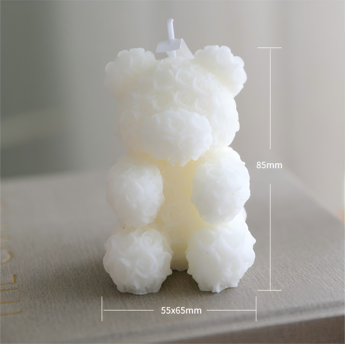 Rose Bear Scented Candle – Luxury Romantic Floral Gift Candle