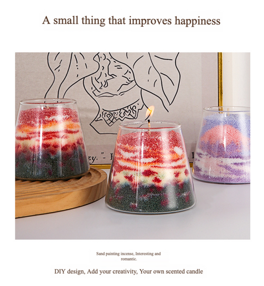 DIY Sand Art Candle Kit – Layered Colors & Scented Creativity
