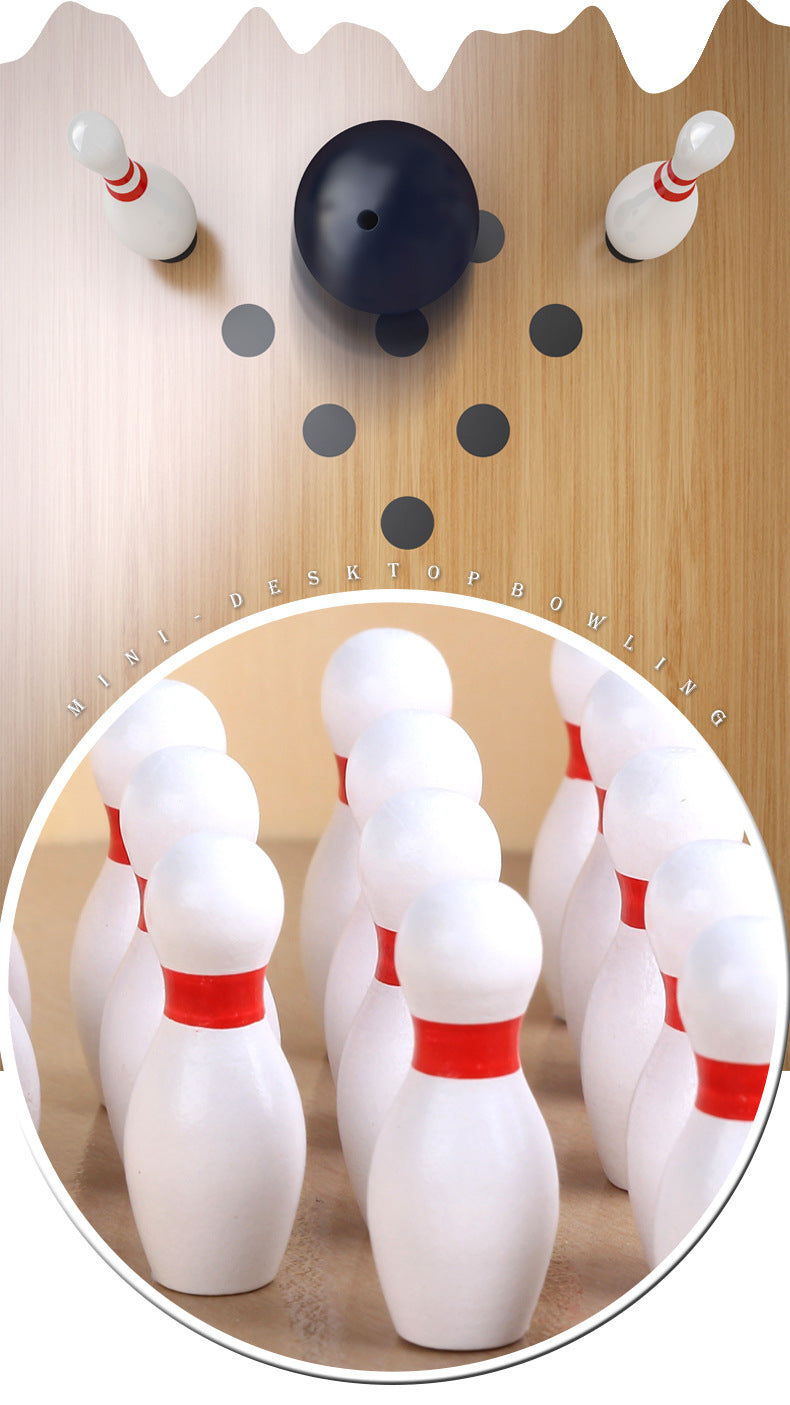 Mini Desktop Bowling Game – Wooden Tabletop Bowling Toy Set for Kids & Family Fun