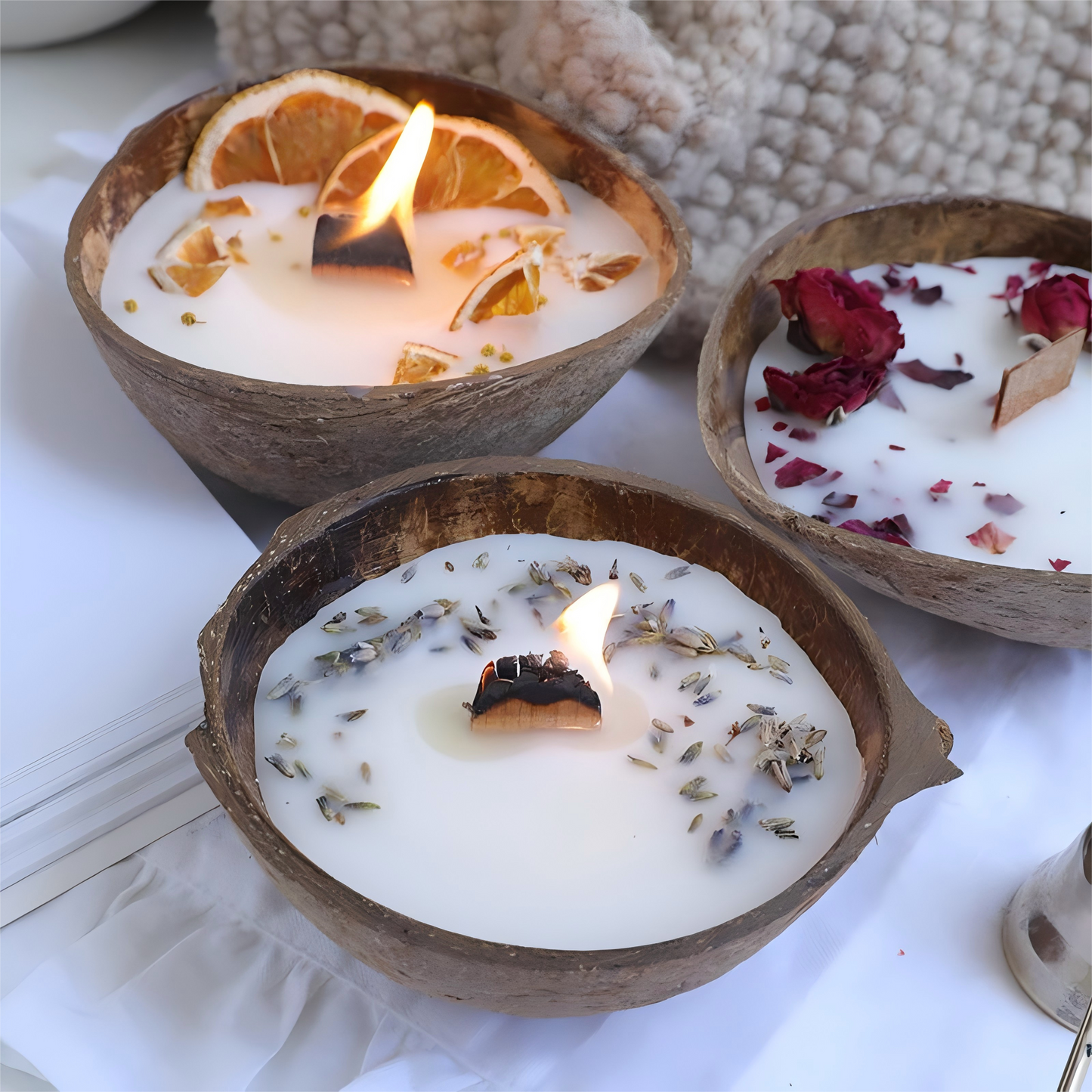 🥥 Coconut Bowl Scented Candle – Natural & Handmade