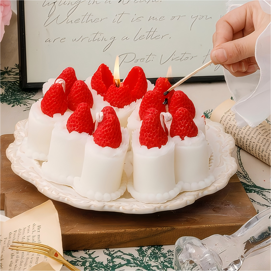Strawberry Cake Candle – Sweet Dessert-Style Scented Candle