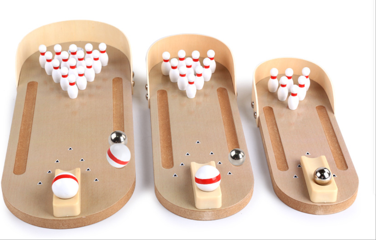 Mini Desktop Bowling Game – Wooden Tabletop Bowling Toy Set for Kids & Family Fun