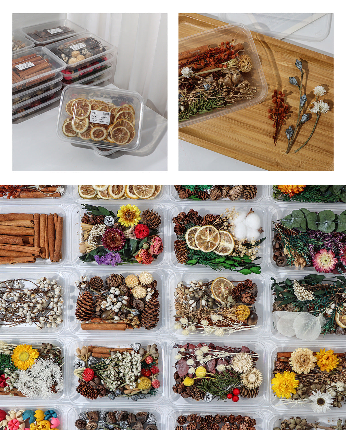 Dried Flowers & Fruit Mix – Natural DIY Candle & Craft Kit