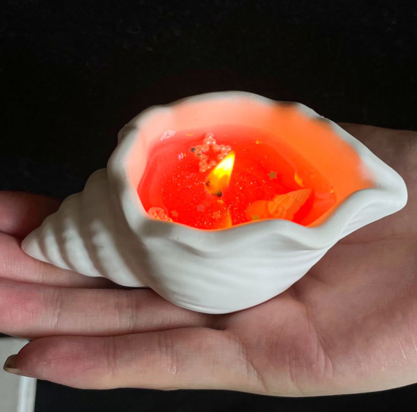 Seashell Gel Candle – Handmade Ocean-Inspired Decorative Candle