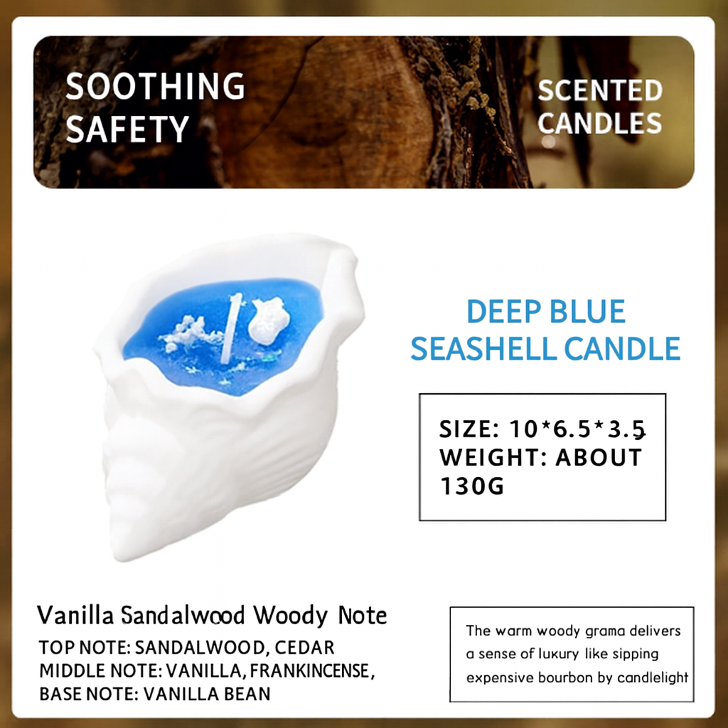Seashell Gel Candle – Handmade Ocean-Inspired Decorative Candle