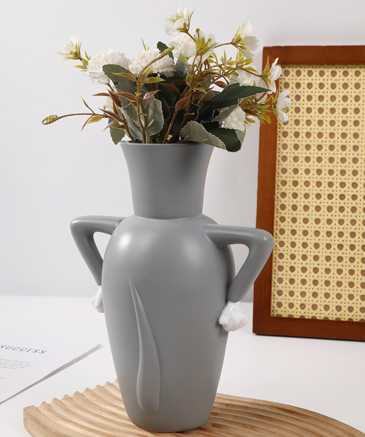 Tom Cat Resin Vase – Cute Cartoon Flower Holder & Pen Organizer