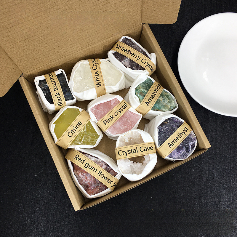 Natural Crystal & Gemstone Collection Set – Healing Stones, Mineral Rock Kit for Decor & Gift