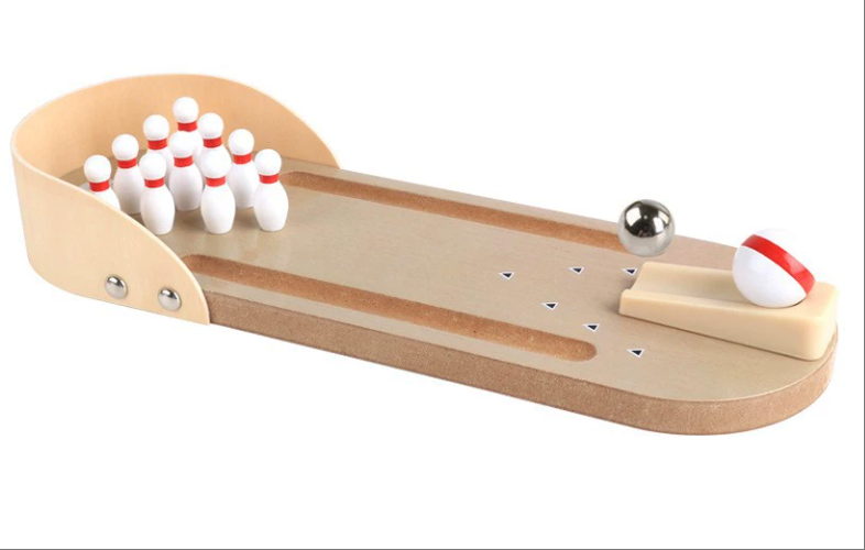 Mini Desktop Bowling Game – Wooden Tabletop Bowling Toy Set for Kids & Family Fun