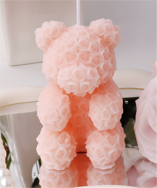 Rose Bear Scented Candle – Luxury Romantic Floral Gift Candle